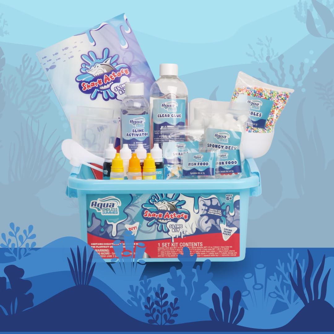 Amazon.com: Aqua Endless Summer Shark Attack DIY Slime Kit